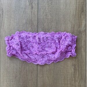 Cosabella Lace Bandeau Top in Lavender Pink purple size medium